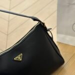 Prada Aimée Large Leather Shoulder Bag Black 39Cm 1Bc228 2Cys F0002 V Lvm - Image 4