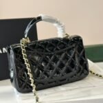 Chanel Mini Classic Handbag With Top Handle Black 20cm As2431 B18237 94305 - Image 2