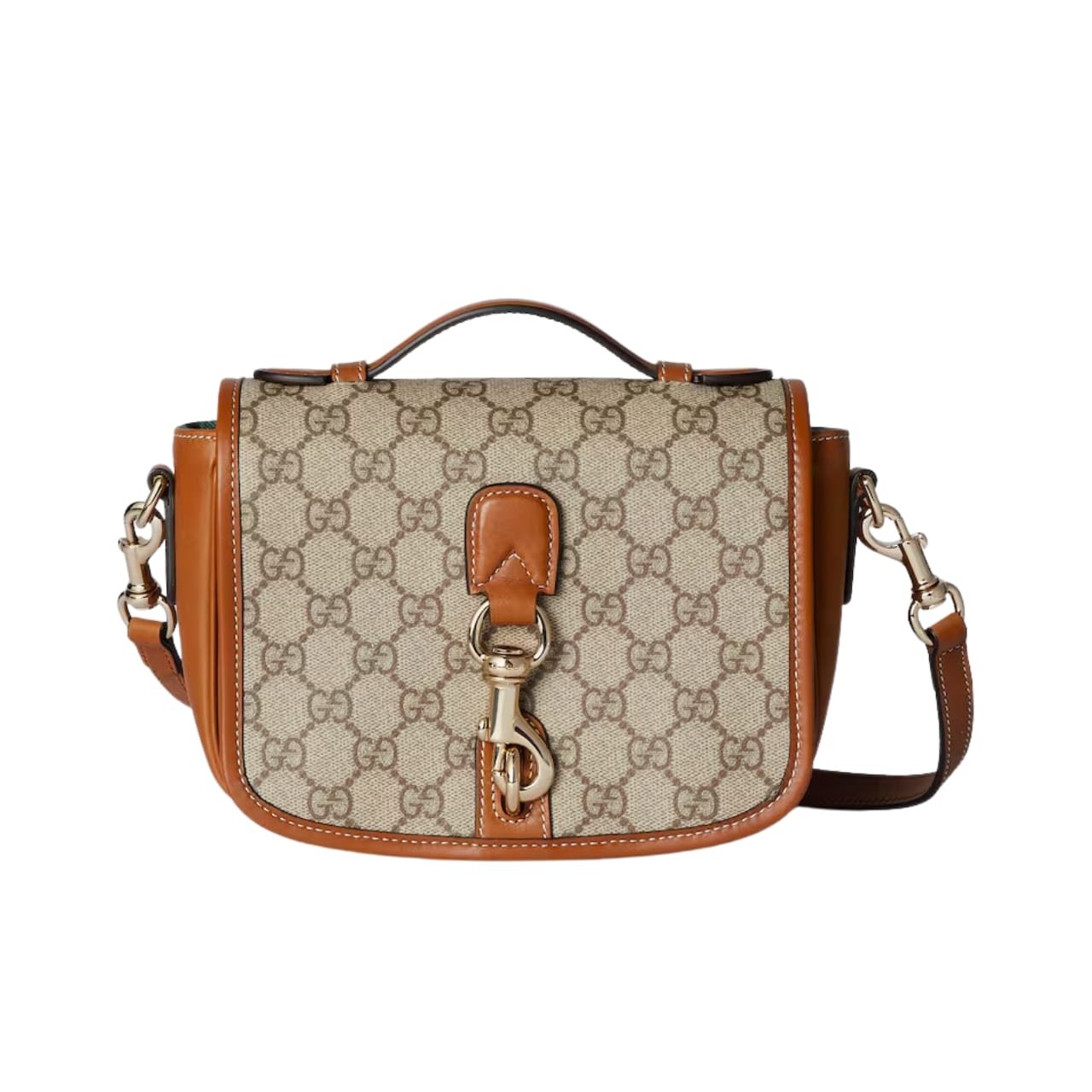 TBNB-1-11-1 Gucci Gg Emblem Mini Shoulder Bag Beige And Dark Brown 20Cm 815211 Fad6L 9758 - Image 1