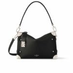 Louis Vuitton Side Trunk MM Grained Calf Leather Black 23Cm M25160