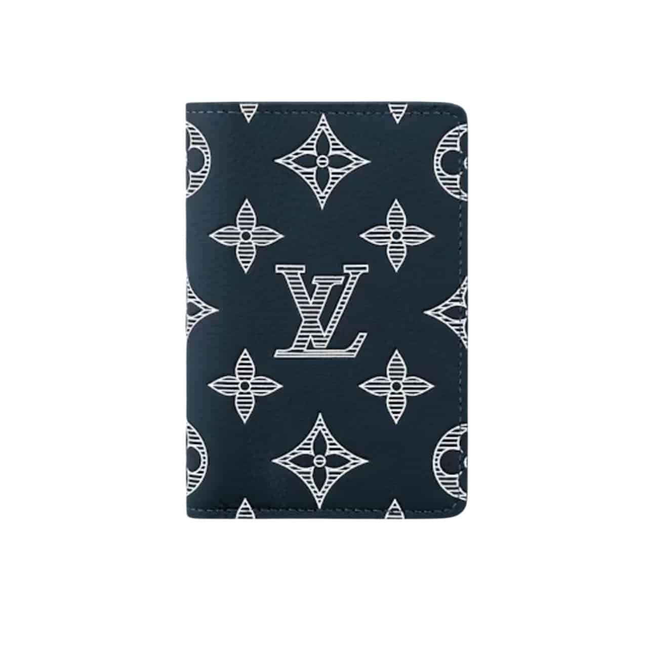 TBNB-10-1-1-1 Louis Vuitton Pocket Organizer Monogram Leather Navy Blue 7Cm M83378 - Image 1