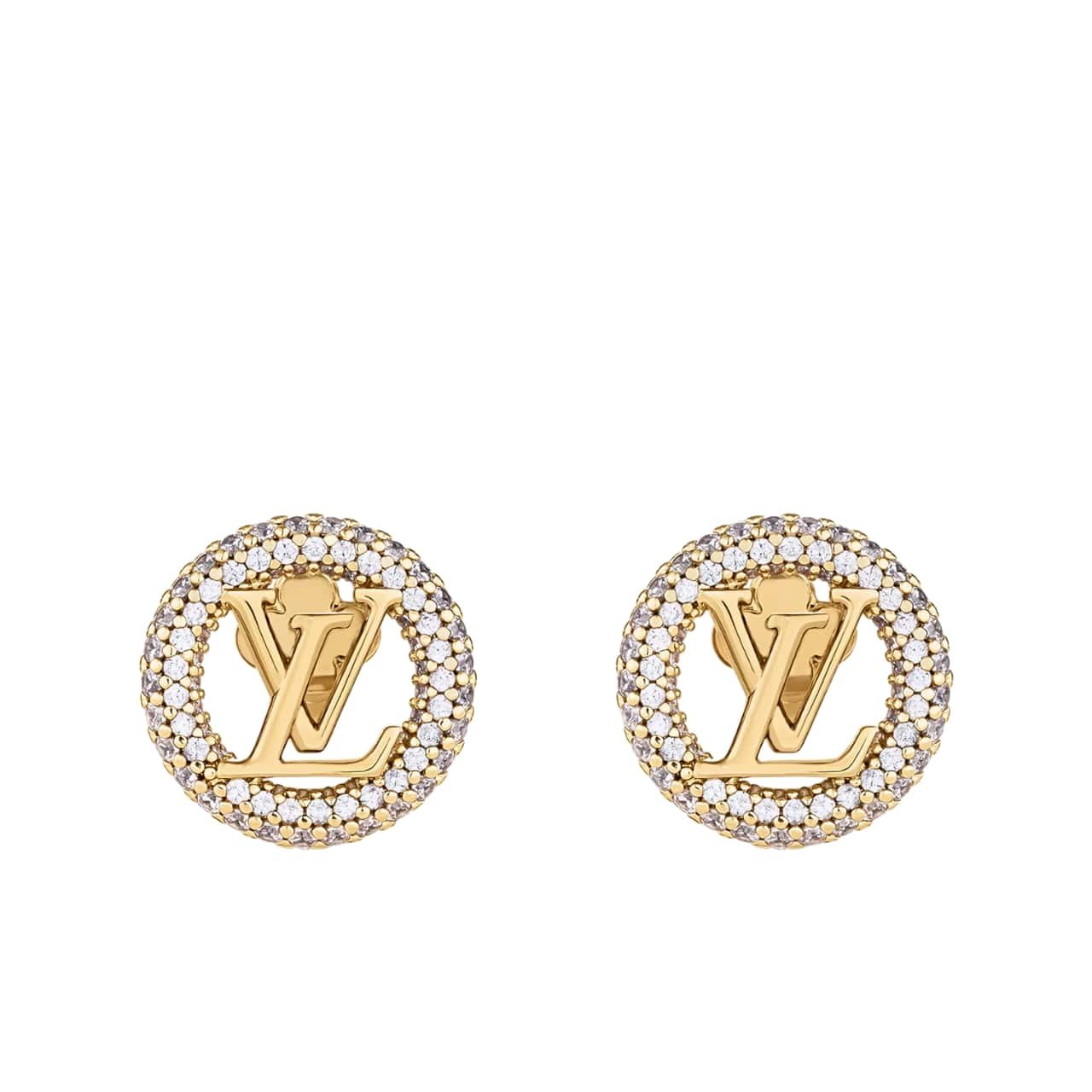 TBNB-110 Louis Vuitton Louise By Night Earrings Gold M00757 - Image 1
