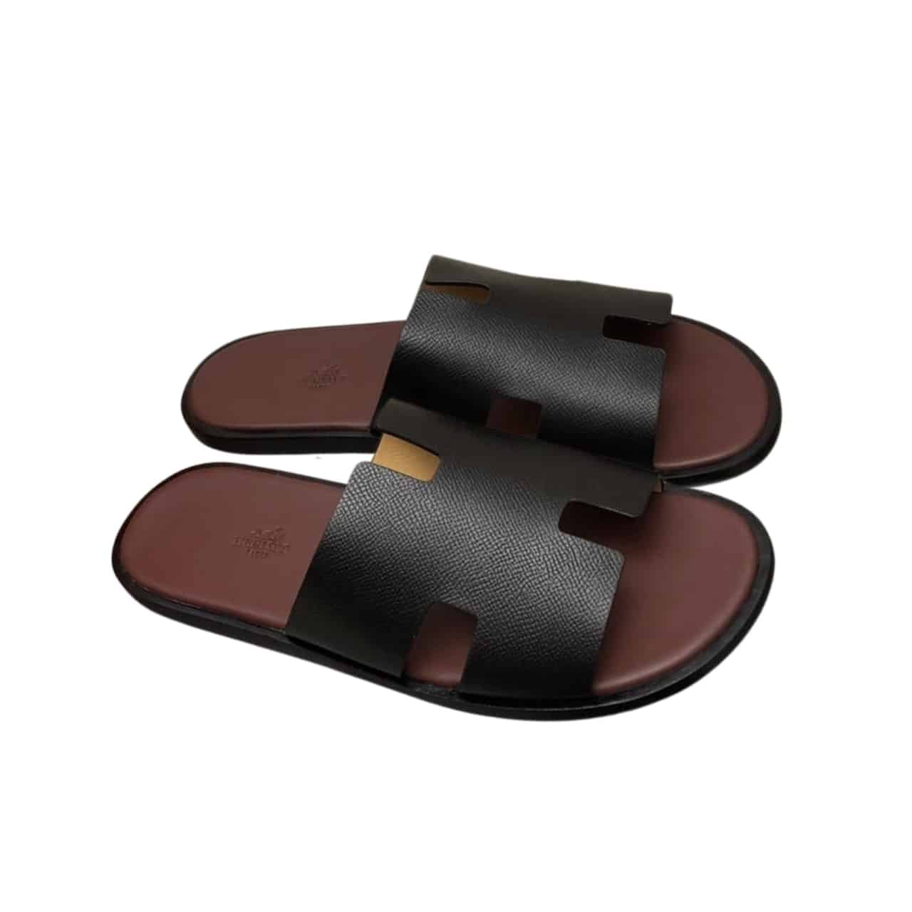TBNB-12-2 Hermes Izmir Sandal Black And Brown - Image 1
