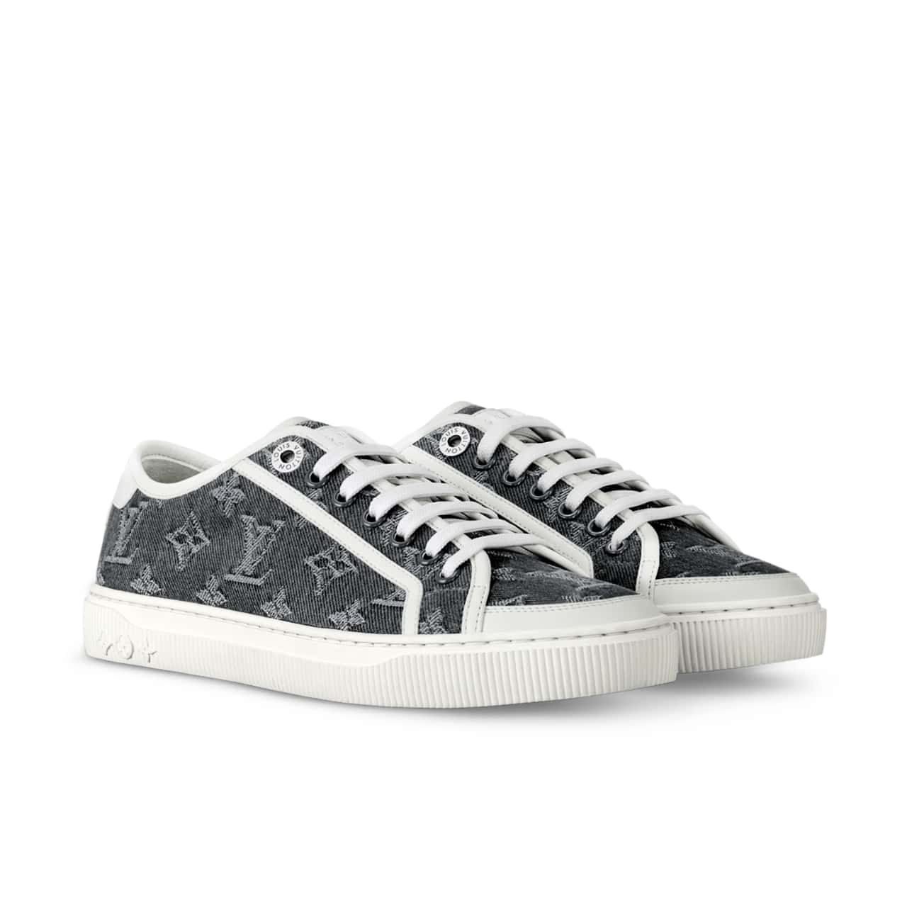 TBNB-2-2 Louis Vuitton Lv Lagoon Sneaker Denim Gris 1Agygk - Image 1