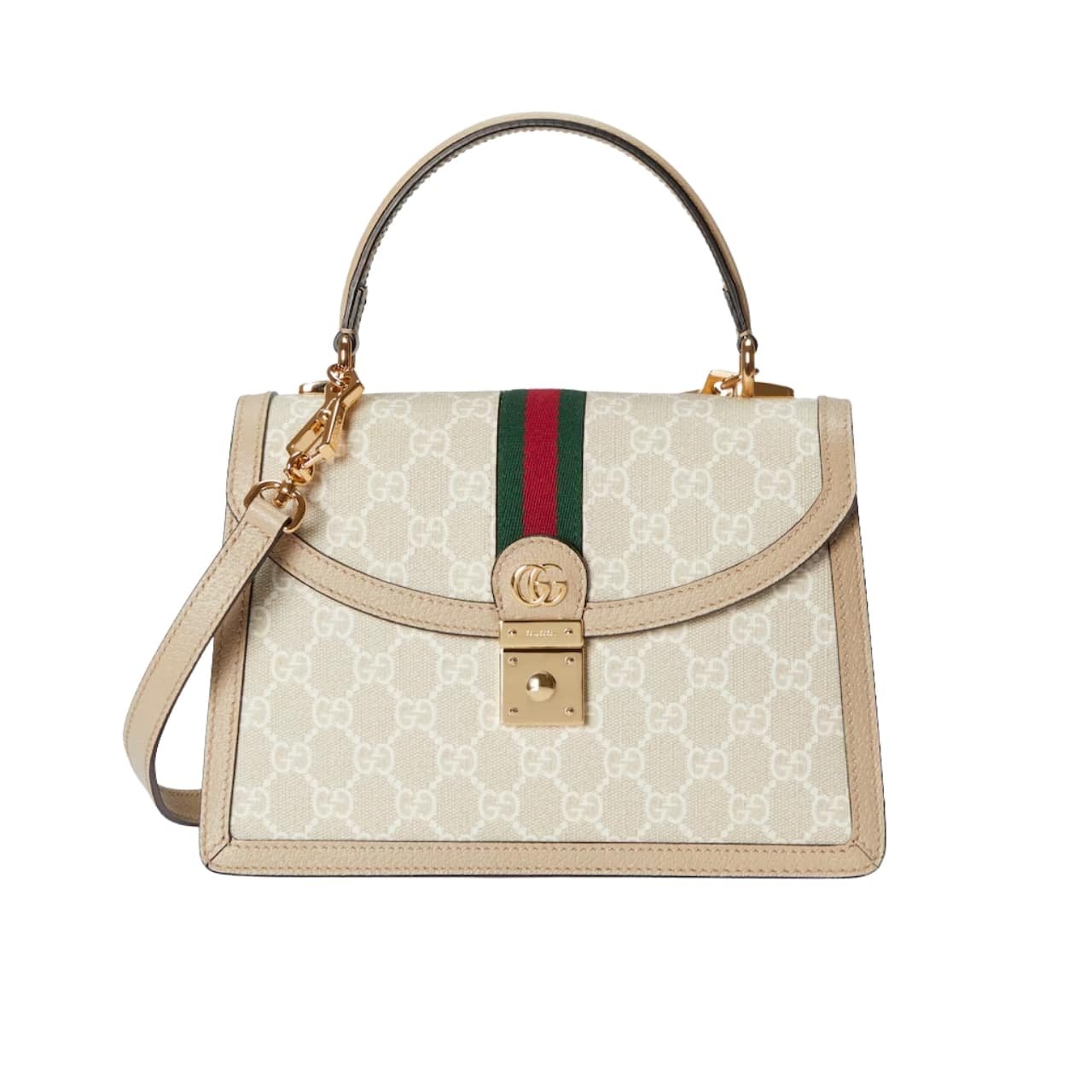 TBNB-2-25-1 Gucci Ophidia Small Top Handle Bag Beige 25Cm 651055 Uulag 9682 - Image 1