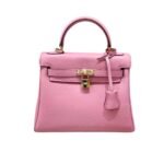 Hermès Kelly 28 Sellier Handbag In Rose Confetti Epsom Leather 28Cm