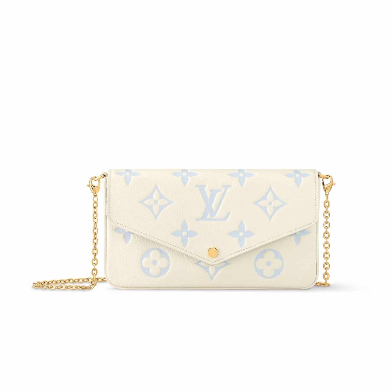 xr:d:DAF6MoGXHTU:778,j:2989683692876136008,t:24022202 Louis Vuitton Félicie Pochette Bag Candy Blue 21Cm M83025 - Image 1