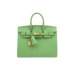 Hermès Birkin B25 Togo Grenat Ghw Green 20Cm