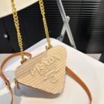 Prada Crochet Mini Pouch Natural 19cm 1NR015 2CXK F0018 - Image 2