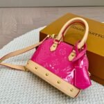 Louis Vuitton Nano Alma Monogram Vernis Neon Pink 18Cm M90611 - Image 2