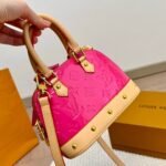 Louis Vuitton Nano Alma Monogram Vernis Neon Pink 18Cm M90611 - Image 3