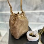 Prada Embellished Satin Pouch Platinum Color 20Cm 1Nr016 2Awl F0522 - Image 4