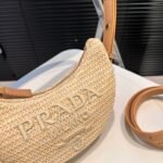 Prada Arqué Crochet Shoulder Bag Natural 22Cm 1Bc194 2M2T F0018 V Ouo - Image 5