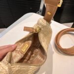 Prada Arqué Crochet Shoulder Bag Natural 22Cm 1Bc194 2M2T F0018 V Ouo - Image 7