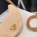 Prada Arqué Crochet Shoulder Bag Natural 22Cm 1Bc194 2M2T F0018 V Ouo - Image 8