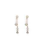 Chanel Heart Shaped Earrings Crystal In Gold Abg245 B21749 U3282
