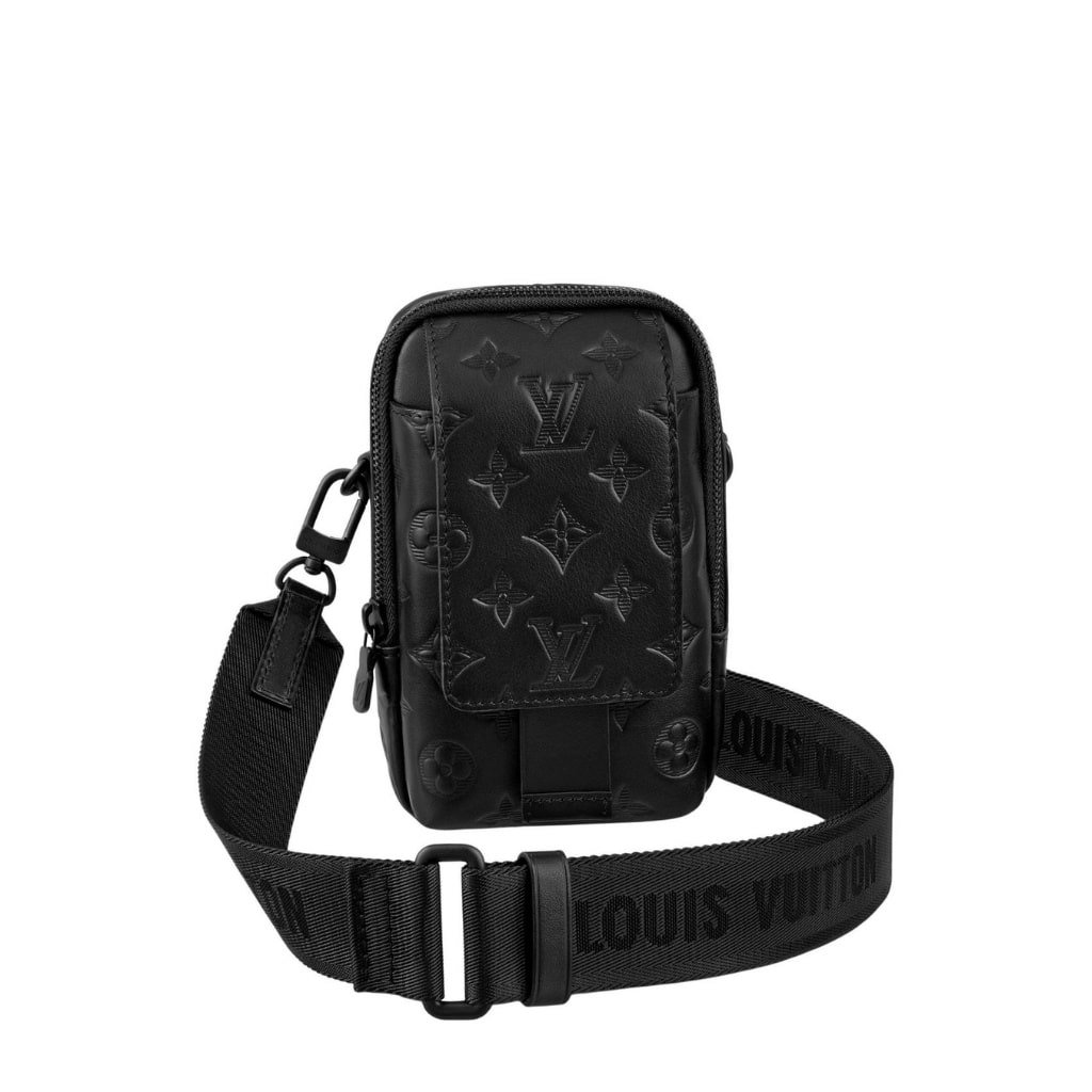 Thumbnail-12-3-1 Louis Vuitton Double Phone Pouch NM Black 18Cm M81323 - Image 1