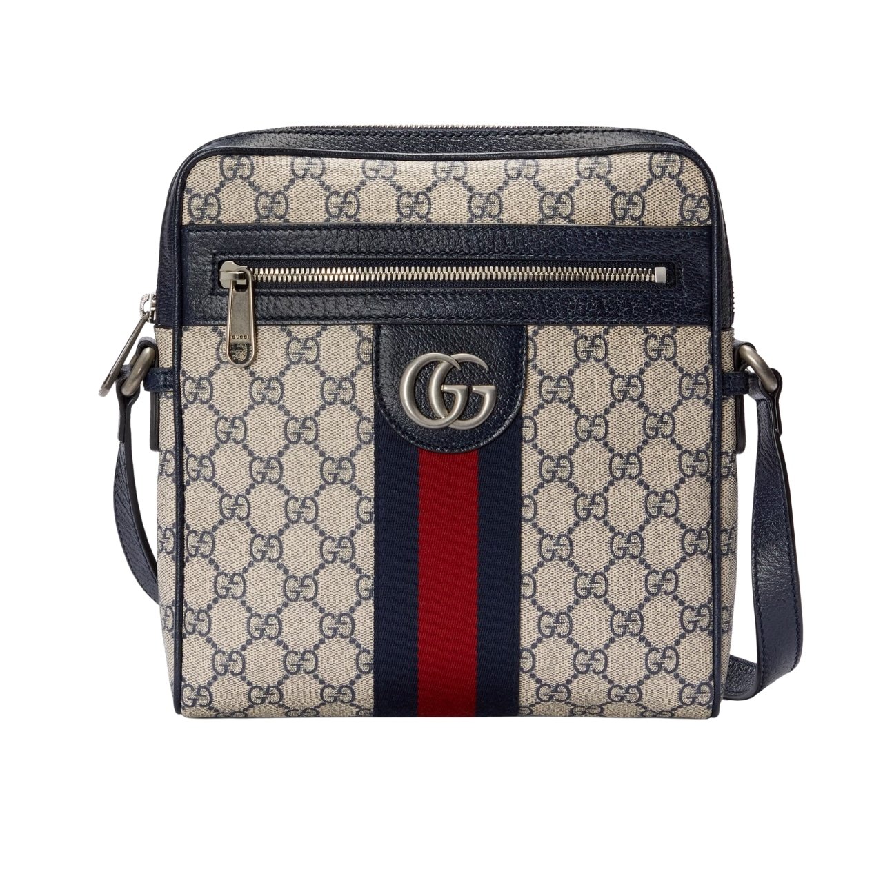 Thumbnail-14-1 Gucci Ophidia Small Messenger Bag Beige And Blue Gg Supreme 23cm 547926 96iwn 4076 - Image 1