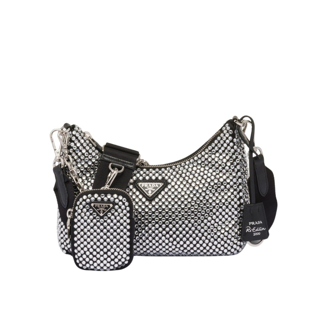 Thumbnail-15-5-1 Prada Re Edition 2005 Satin Bag With Crystals 23Cm 1BH204 2AWL F0T7O V V9L - Image 1