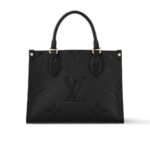 Louis Vuitton Onthego PM Monogram Empreinte Leather Tote Bag Black 25cm M45653