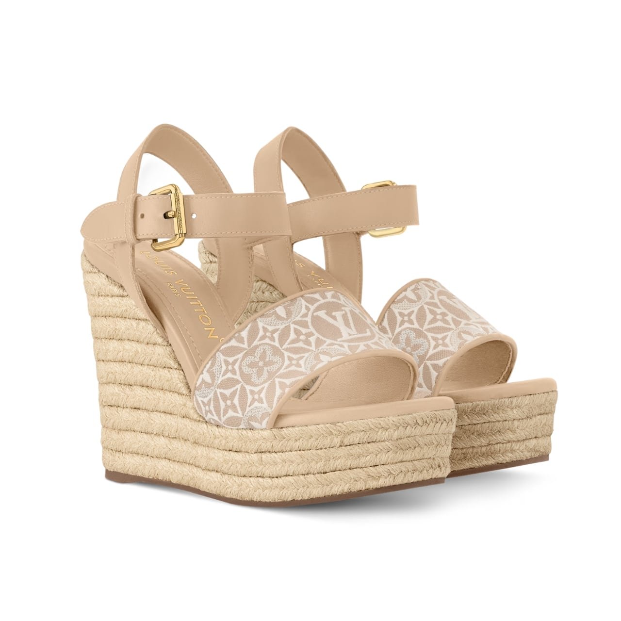 Thumbnail-19-1 Louis Vuitton Helios Wedge Espadrille Beige 1Ahll6 - Image 1