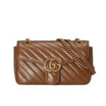 Gucci Marmont Mini Matelasse Shoulder Bag Brown 22cm 446744 0OLFT 2535