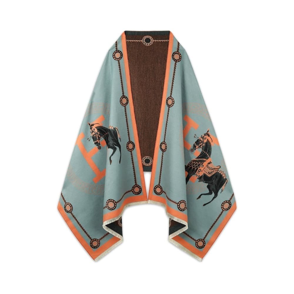 Thumbnail-20-1 Hermes Cashmere Muffler Blue - Image 1