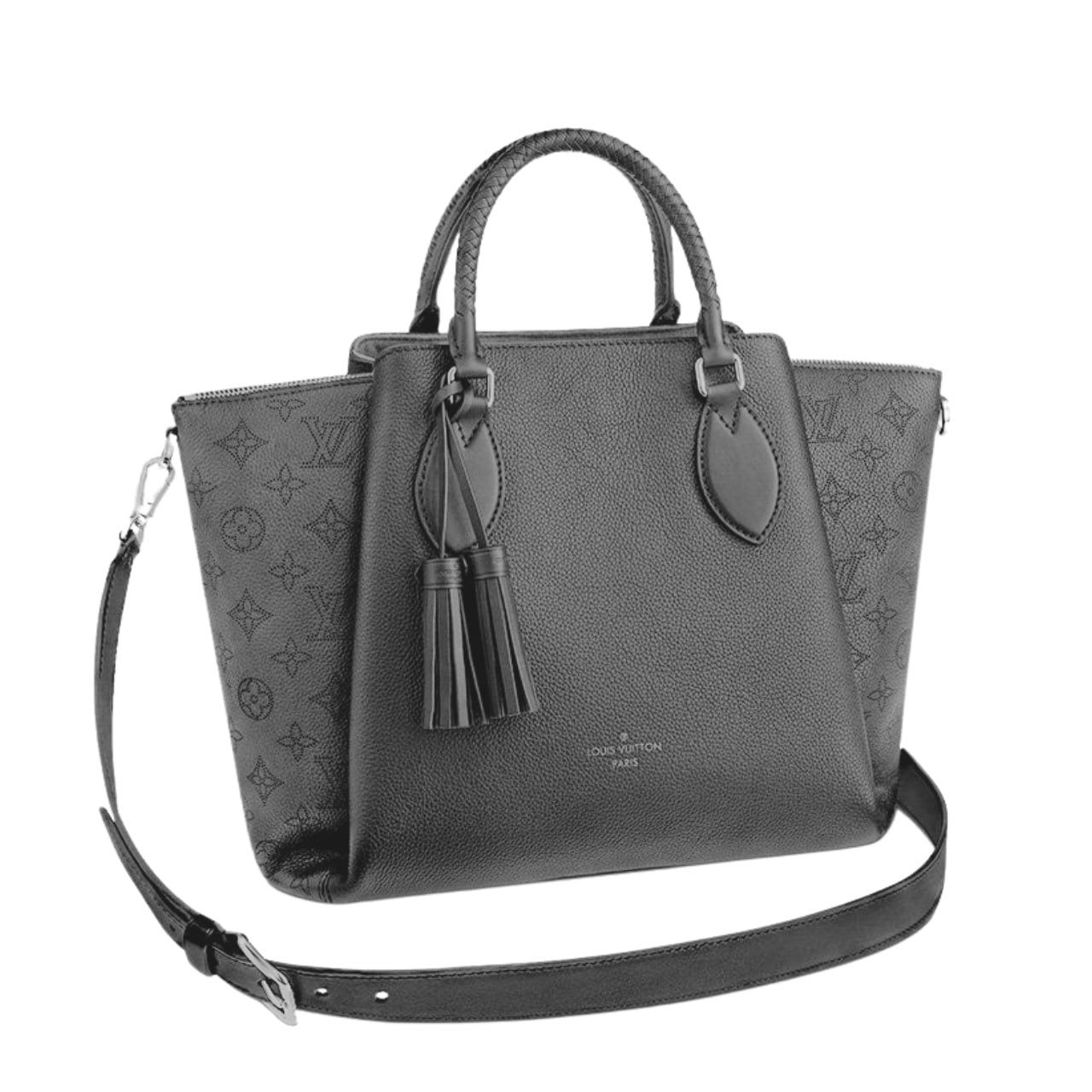 Thumbnail-20 Louis Vuitton Haumea Mahina Leather Bag Dark Grey 30Cm - Image 1