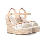 Louis Vuitton Helios Wedge Sandal White 1Acsfq