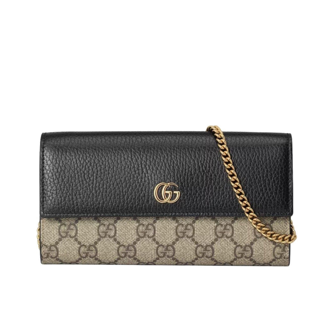 Thumbnail-28-1 Gucci Gg Marmont Bicolor Wallet On Chain Beige Ebony 19Cm 546585 17Wag 1283 - Image 1