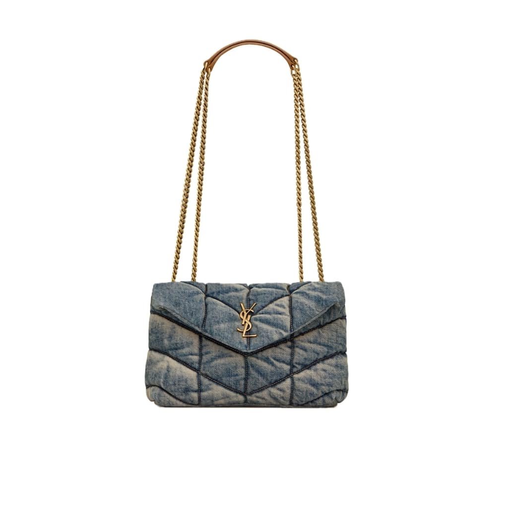 Thumbnail-3-1-2 Saint Laurent Puffer Toy Denim Blue 28Cm 7593372PT674575 - Image 1