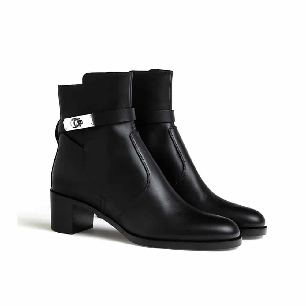 Thumbnail-3-1-4 Hermes Frenchie 50 Ankle Boot Black H232128Z 02340 - Image 1