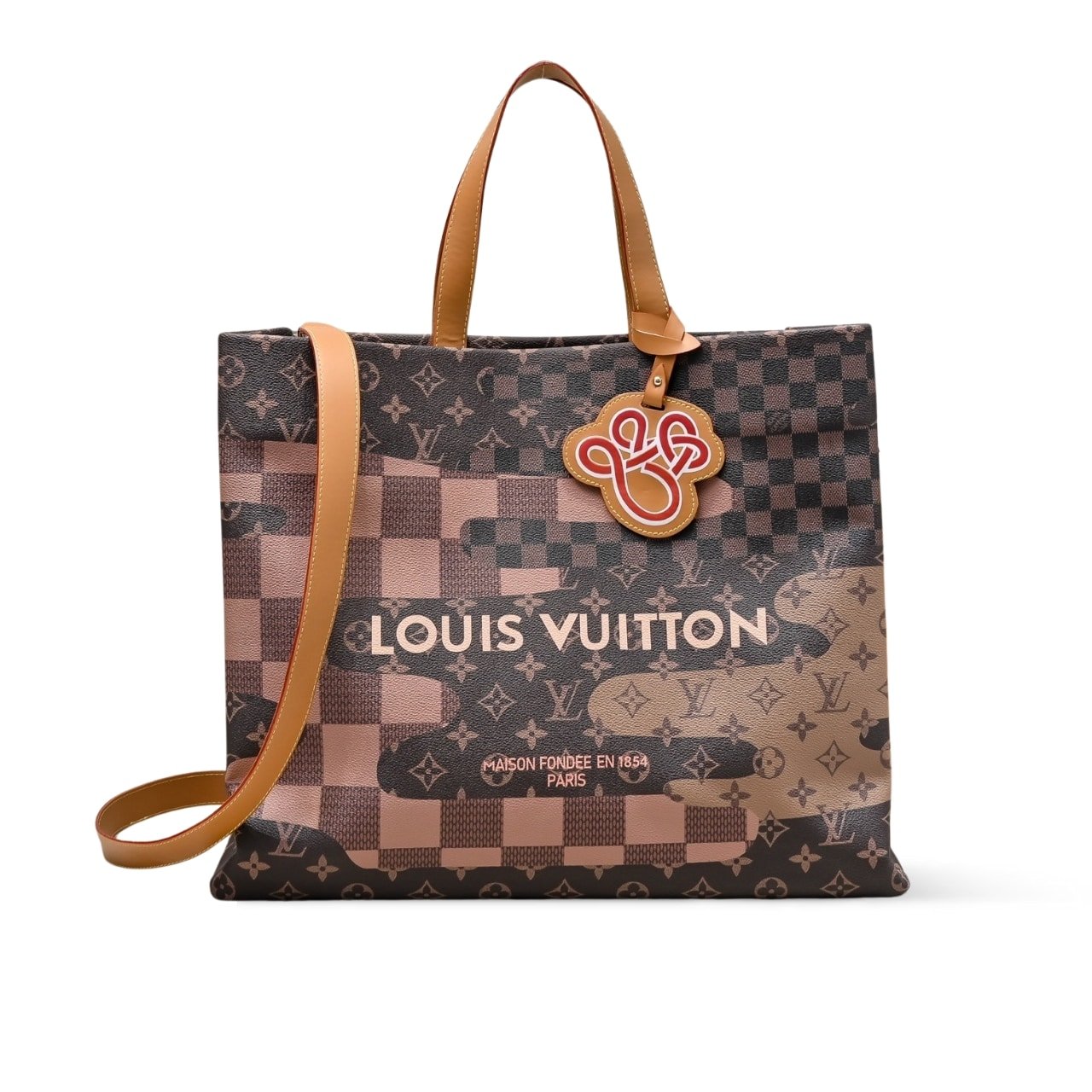 Thumbnail-43-3 Louis Vuitton Shopper Tote MM Monogram Canvas Brown 40cm M15274 - Image 1