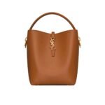 Saint Laurent Le 37 In Shiny Leather Brown 25Cm