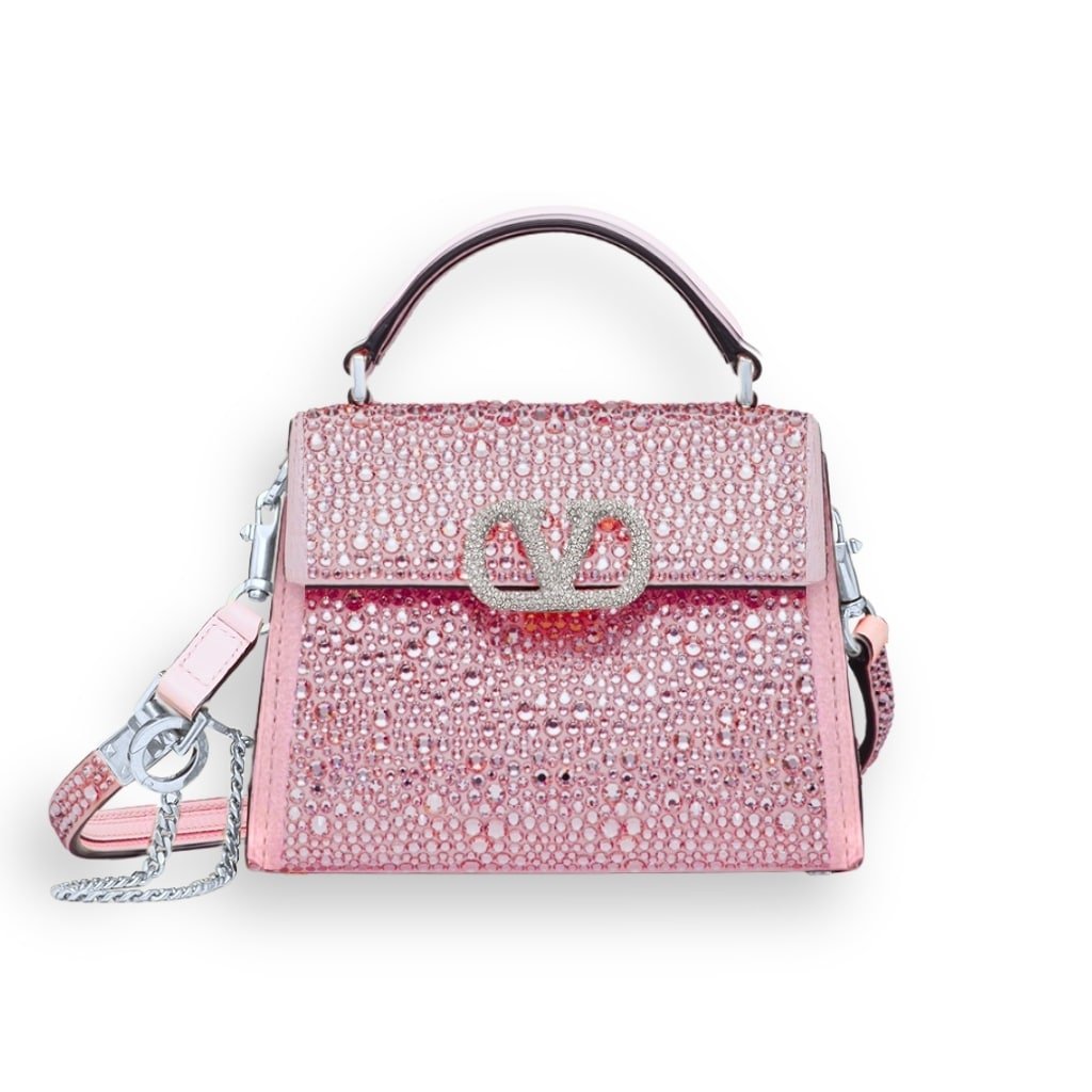 Thumbnail-8-3-1 Valentino Vsling Mini Handbag With Sparkling Rose Quartz 19Cm 3W0B0G97Thv D0M - Image 1