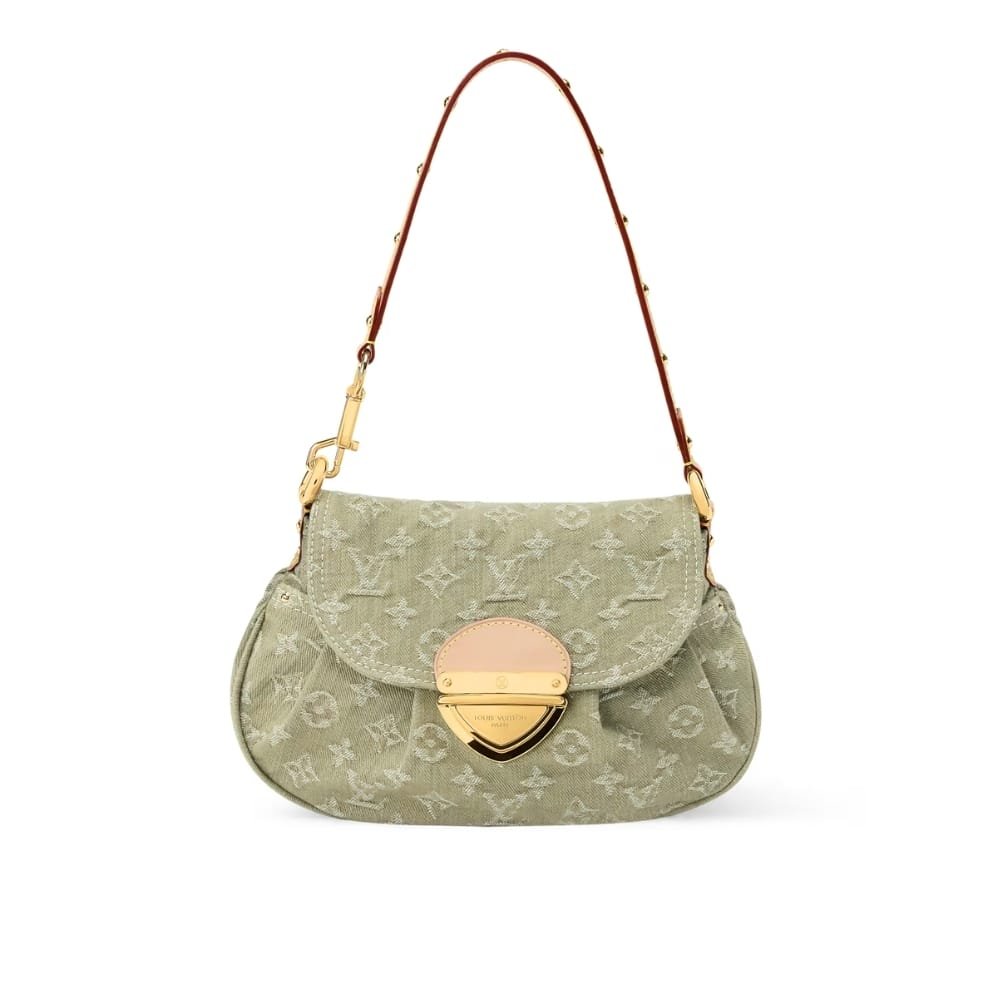 Thumbnails-1-10 Louis Vuitton Sunset Khaki Denim 27cm M27210 - Image 1