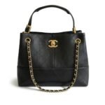 Chanel 25A Hobo Bag Gold Tone Hardware Black 28Cm