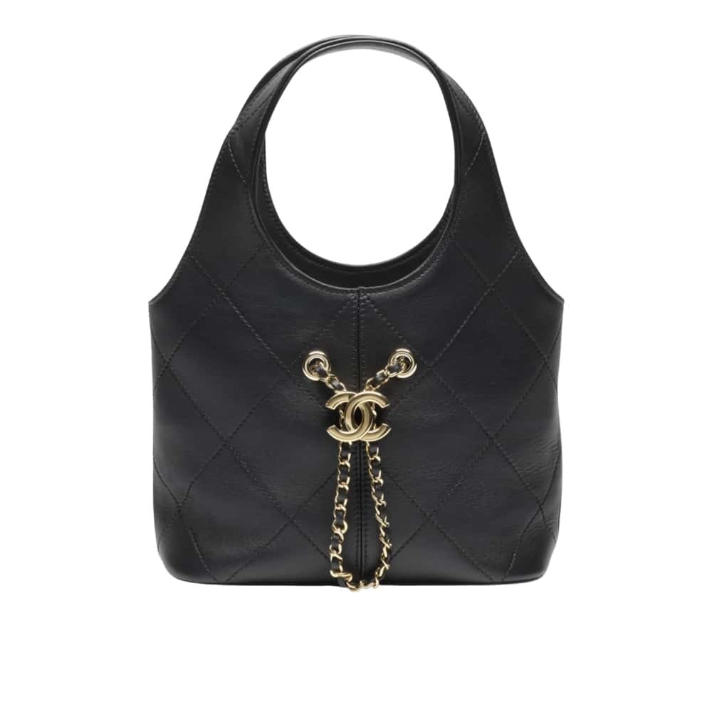 Thumbnails-5-1 Chanel Small Shopping Bag Gold Tone Hardware Black 22Cm AS6132 B23332 94305 - Image 1