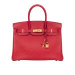 Hermes Birkin 35 Togo Leather Gold Hardware Red 35Cm
