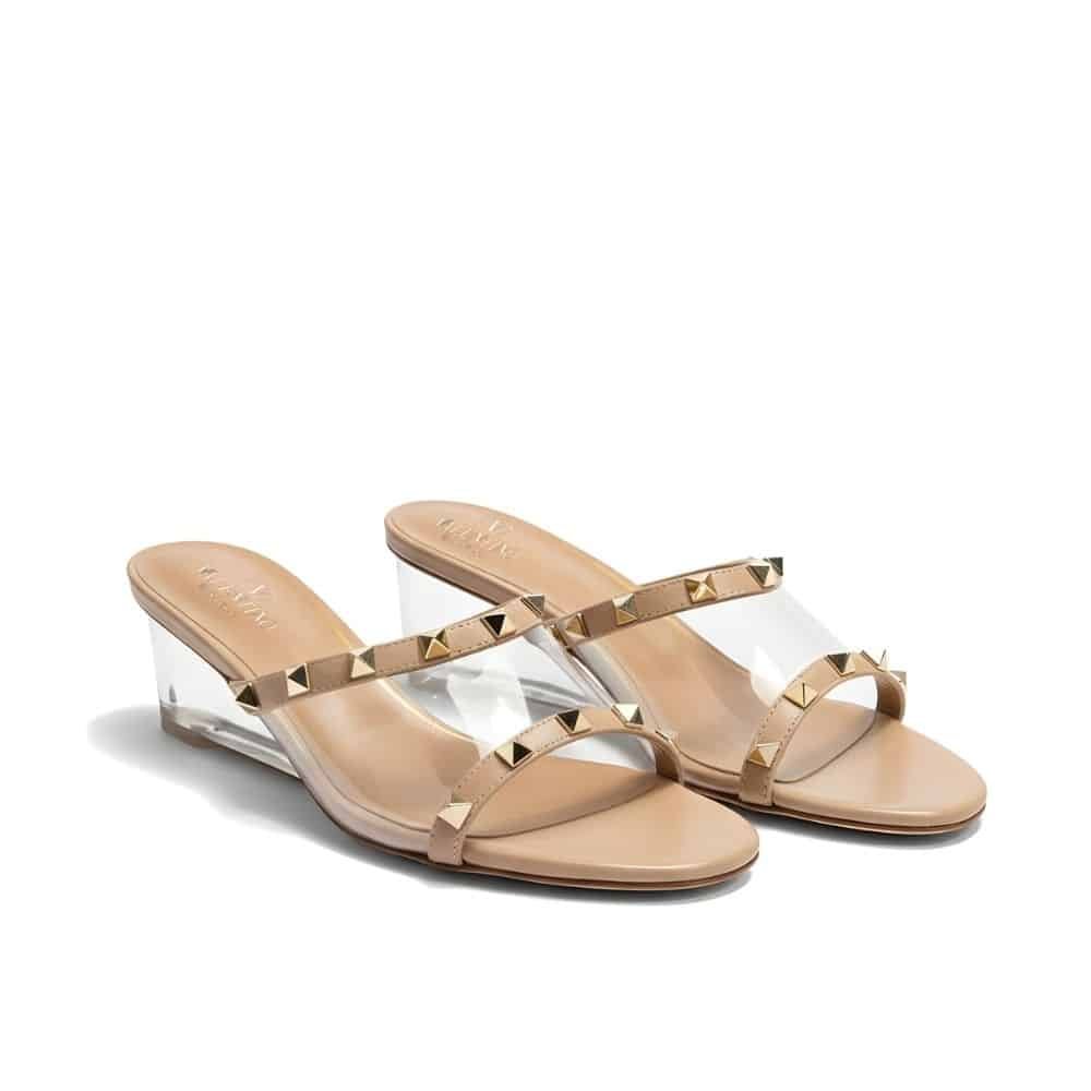 Thumbnails-Emlina-7-8 Valentino Garavani Rockstud Skin Heeled Sandals Beige - Image 1