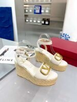 Valentino Garavani Vlogo Espadrille Platform Sandals White - Image 7