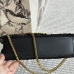 Valentino Loco Medium Vlogo Sequins Shoulder Bag Black 26Cm - Image 5
