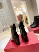 Valentino Garavani Tan Go Ankle Boot In Calfskin Leather Black 3w2s0gz2atz 0no - Image 4