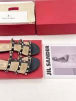 Valentino Garavani Rockstud Flat Slide Sandal Black 5W2S0C49Vod 0No - Image 7