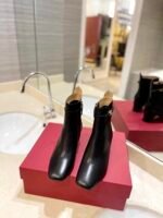 Valentino Garavani Tan Go Ankle Boot In Calfskin Leather Black 3w2s0gz2atz 0no - Image 7