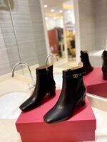Valentino Garavani Tan Go Ankle Boot In Calfskin Leather Black 3w2s0gz2atz 0no - Image 9