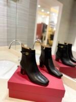 Valentino Garavani Tan Go Ankle Boot In Calfskin Leather Black 3w2s0gz2atz 0no - Image 10