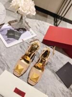 Valentino Garavani One Stud Patent Leather Slingback Pump Rose Cannelle - Image 3