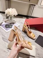 Valentino Garavani One Stud Patent Leather Slingback Pump Rose Cannelle - Image 8