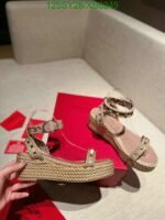 VALENTINO ROCKSTUD FLATFORM SANDAL IN BEIGE 2W2S0GI3BAEP45 - Image 6